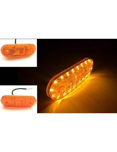 2x LED Begrenzungsleuchte 12/24V Umrissleuchte Anhänger LKW 114x40x25mm gelb SET