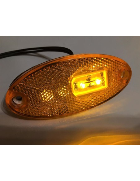 Orange LED Umrissleuchte Begrenzungsleuchte Seitenleuchte E20  LKW PKW Anhänger