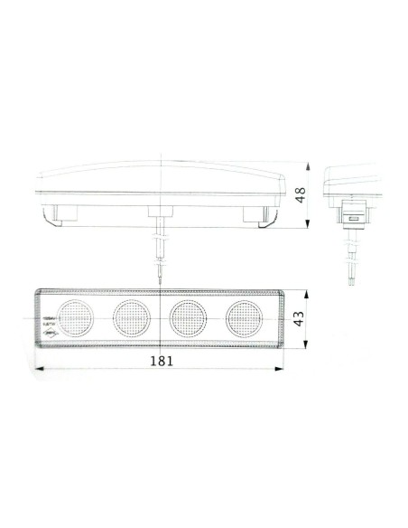 LED Umrissleuchte Begrenzungsleuchte Positionsleuchte weiß LKW Anhänger 12V 24V