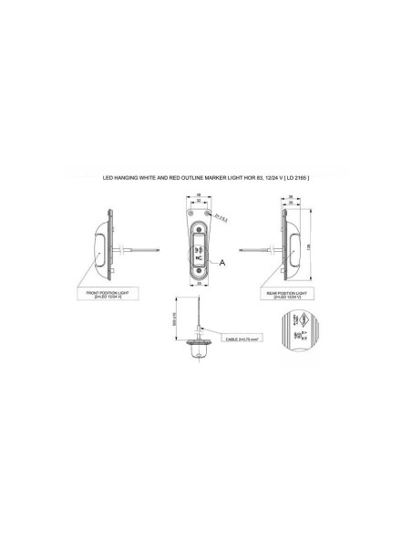 2x LED Umrissleuchte 12V 24V Begrenzungsleuchte E9 Positionsleuchte LKW Anhänger