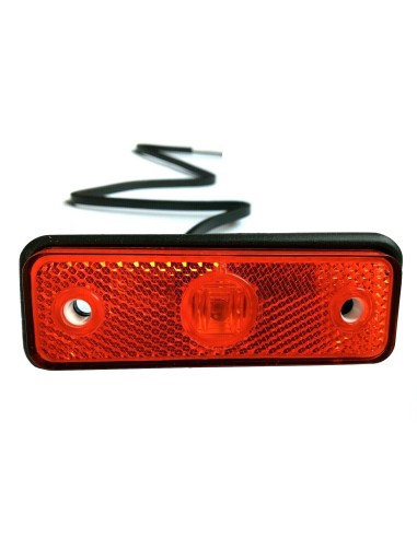 Rot LED Begrenzungsleuchte 12V 24V Umrissleuchte Anhänger LKW 102x36x17  Kabel