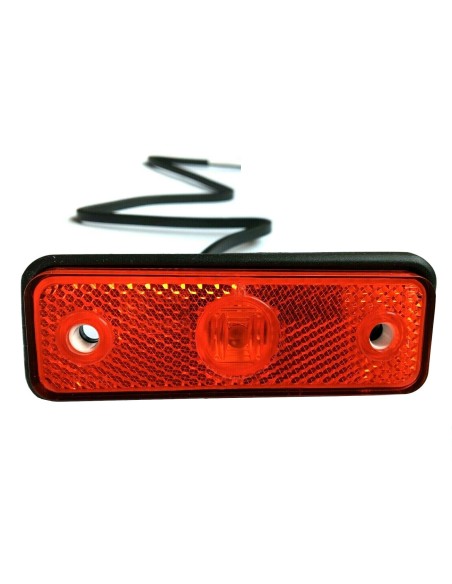 Rot LED Begrenzungsleuchte 12V 24V Umrissleuchte Anhänger LKW 102x36x17  Kabel