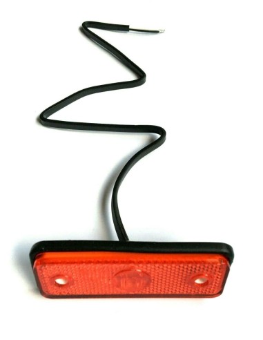 Rot LED Begrenzungsleuchte 12V 24V Umrissleuchte Anhänger LKW 102x36x17  Kabel