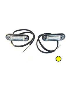2x  LED  Umrissleuchte Gelb 78x18x22 Begrenzungsleuchte 12V 24V LKW Anhänger SET