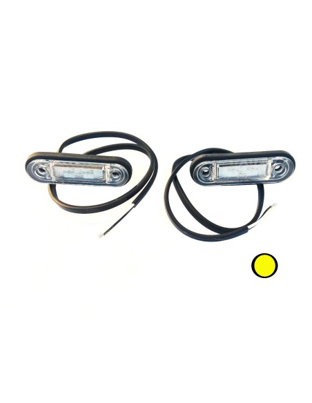 2x  LED  Umrissleuchte Gelb 78x18x22 Begrenzungsleuchte 12V 24V LKW Anhänger SET