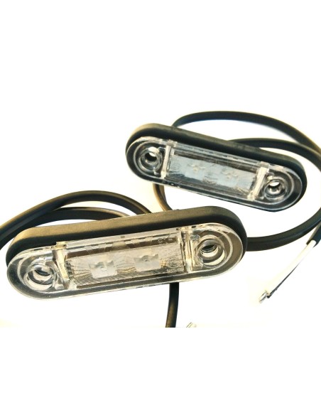 2x  LED  Umrissleuchte Gelb 78x18x22 Begrenzungsleuchte 12V 24V LKW Anhänger SET