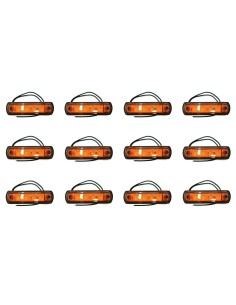 12x LED Umrissleuchte Begrenzungsleuchte Seitenleuchte gelb LKW PKW Anhänger