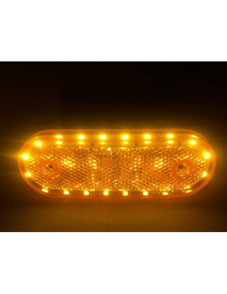 LED Begrenzungsleuchte 12/24V Umrissleuchte Anhänger LKW 114x63x40 mm E20  gelb