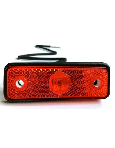 2x ROT  LED Begrenzungsleuchte 12V 24V Umrissleuchte Anhänger LKW E-9 102x36x17