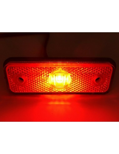 2x ROT  LED Begrenzungsleuchte 12V 24V Umrissleuchte Anhänger LKW E-9 102x36x17