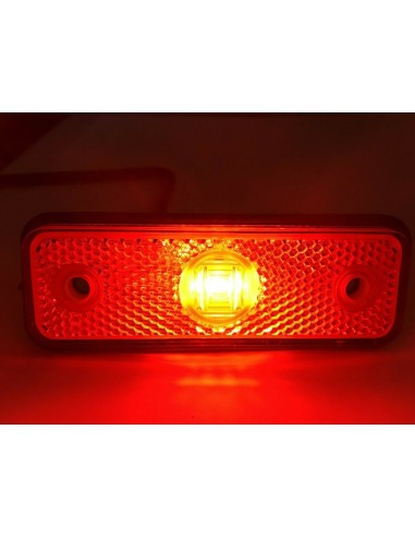 2x ROT  LED Begrenzungsleuchte 12V 24V Umrissleuchte Anhänger LKW E-9 102x36x17
