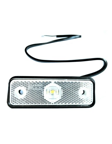 Weiß LED Begrenzungsleuchte 12V 24V Umrissleuchte Anhänger LKW 102x36x17 Kabel