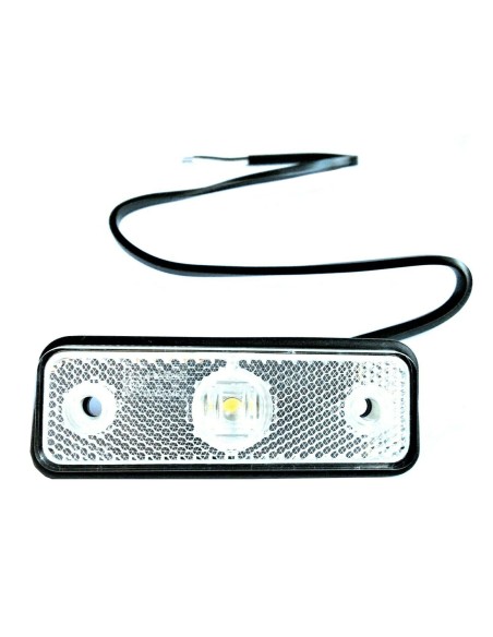 Weiß LED Begrenzungsleuchte 12V 24V Umrissleuchte Anhänger LKW 102x36x17 Kabel