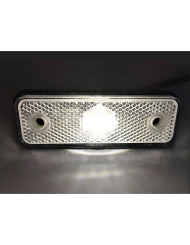 Weiß LED Begrenzungsleuchte 12V 24V Umrissleuchte Anhänger LKW 102x36x17 Kabel