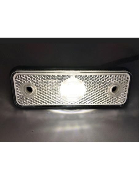Weiß LED Begrenzungsleuchte 12V 24V Umrissleuchte Anhänger LKW 102x36x17 Kabel