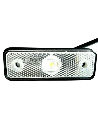 Weiß LED Begrenzungsleuchte 12V 24V Umrissleuchte Anhänger LKW 102x36x17 Kabel