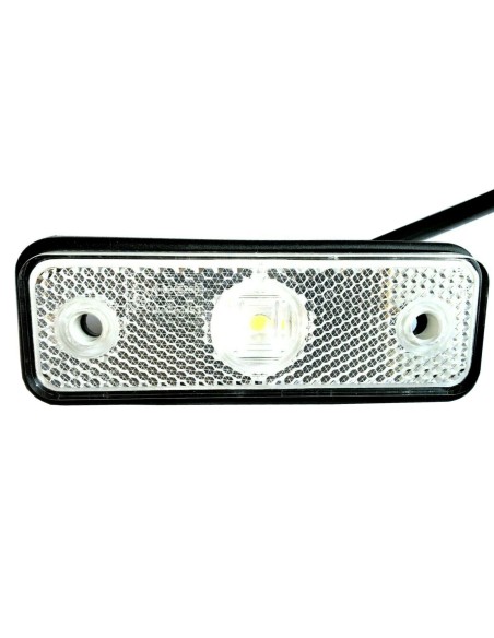Weiß LED Begrenzungsleuchte 12V 24V Umrissleuchte Anhänger LKW 102x36x17 Kabel