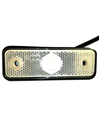 Weiß LED Begrenzungsleuchte 12V 24V Umrissleuchte Anhänger LKW 102x36x17 Kabel