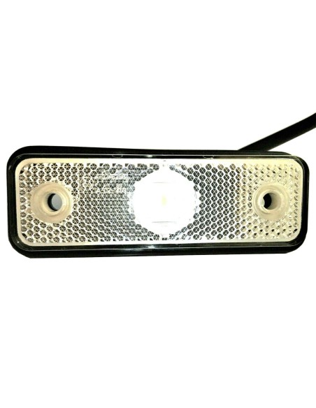 Weiß LED Begrenzungsleuchte 12V 24V Umrissleuchte Anhänger LKW 102x36x17 Kabel