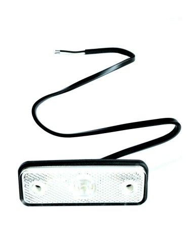 Weiß LED Begrenzungsleuchte 12V 24V Umrissleuchte Anhänger LKW 102x36x17 Kabel