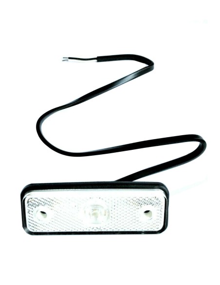 Weiß LED Begrenzungsleuchte 12V 24V Umrissleuchte Anhänger LKW 102x36x17 Kabel