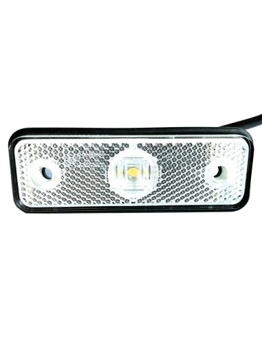 Weiß LED Begrenzungsleuchte 12V 24V Umrissleuchte Anhänger LKW 102x36x17 Kabel