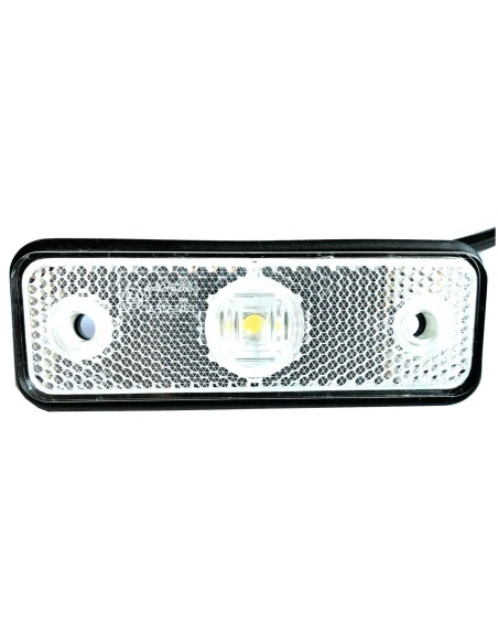 Weiß LED Begrenzungsleuchte 12V 24V Umrissleuchte Anhänger LKW 102x36x17 Kabel