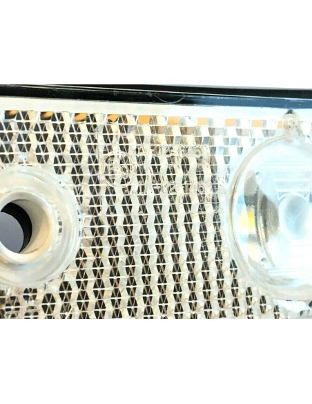 Weiß LED Begrenzungsleuchte 12V 24V Umrissleuchte Anhänger LKW 102x36x17 Kabel