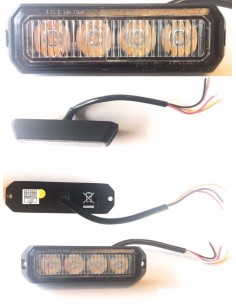 4x LED Frontblitzer Heckblitzer 95x28x19 12V 24V PKW LKW Straßenräumer R65 R10 2