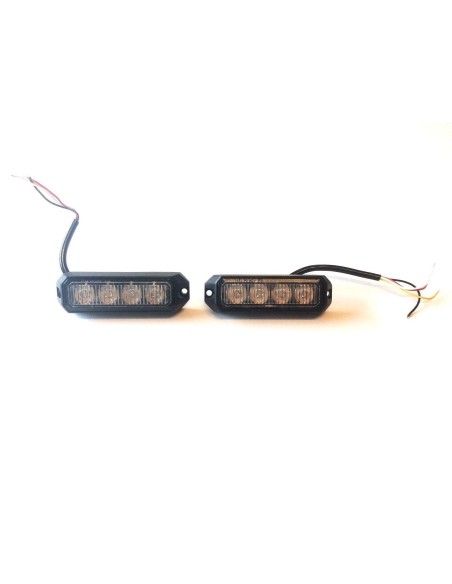 4x LED Frontblitzer Heckblitzer 95x28x19 12V 24V PKW LKW Straßenräumer R65 R10
