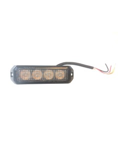LED Frontblitzer Heckblitzer 4 LED 12V 24V 12W PKW LKW Baggeer R65 R10 E9 Orange