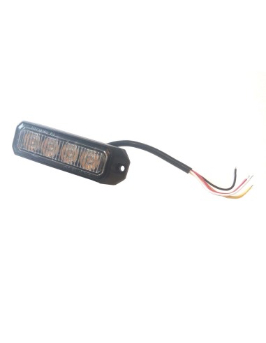 LED Frontblitzer Heckblitzer 4 LED 12V 24V 12W PKW LKW Baggeer R65 R10 E9 Orange