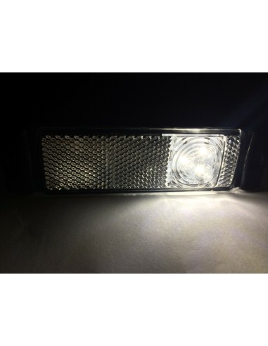 2x Weiß LED Umrissleuchte Begrenzungsleuchte 12/24V Anhänger LKW 131x33x17 Kabel