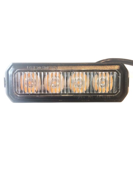 LED Frontblitzer Heckblitzer 4 LED 12V 24V 12W PKW LKW Baggeer R65 R10 E9 Orange