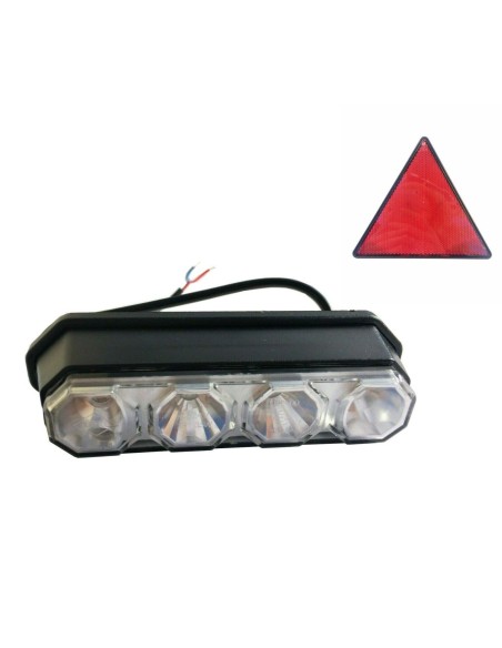 ROT LED Frontblitzer Heckblitzer Warnleuchte 12V 24V E9 PKW LKW R10 mit Dreieck