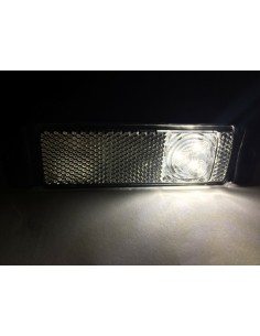 Weiß LED Umrissleuchte Begrenzungsleuchte 12V 24V Anhänger LKW 131x33x17 Kabel 2