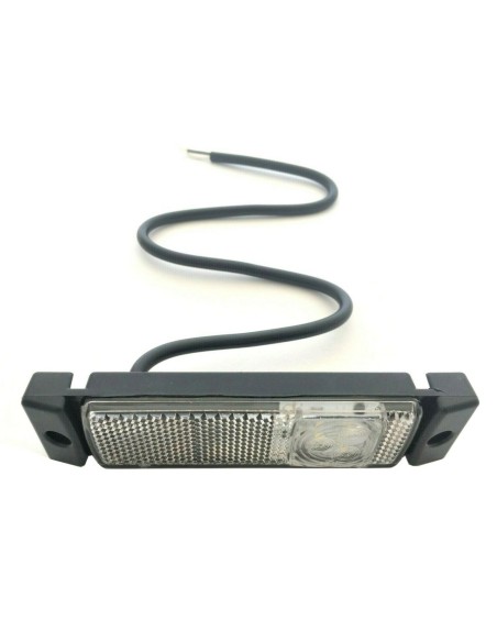 Weiß LED Umrissleuchte Begrenzungsleuchte 12V 24V Anhänger LKW 131x33x17 Kabel