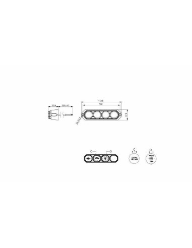 ROT LED Frontblitzer Heckblitzer Warnleuchte 12V 24V E9 PKW LKW R10 mit Dreieck