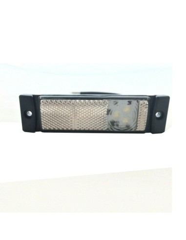 Weiß LED Umrissleuchte Begrenzungsleuchte 12V 24V Anhänger LKW 131x33x17 Kabel