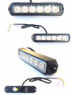 4x LED Frontblitzer Heckblitzer 128x28x19 12V 24V 18W PKW LKW Straßenräumer E9 2
