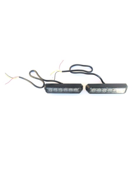 4x LED Frontblitzer Heckblitzer 128x28x19 12V 24V 18W PKW LKW Straßenräumer E9