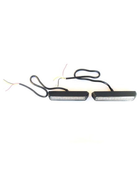 4x LED Frontblitzer Heckblitzer 128x28x19 12V 24V 18W PKW LKW Straßenräumer E9