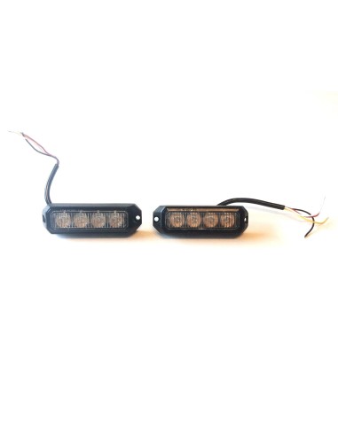 2x LED Frontblitzer Heckblitzer 95x28x19 12V 24V PKW LKW Straßenräumer R65 R10