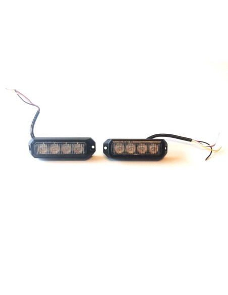 2x LED Frontblitzer Heckblitzer 95x28x19 12V 24V PKW LKW Straßenräumer R65 R10