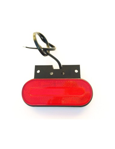 LED Umrissleuchte ROT Begrenzungsleuchte 12V 24V Seitenleuchte LKW 124x75x40 mm