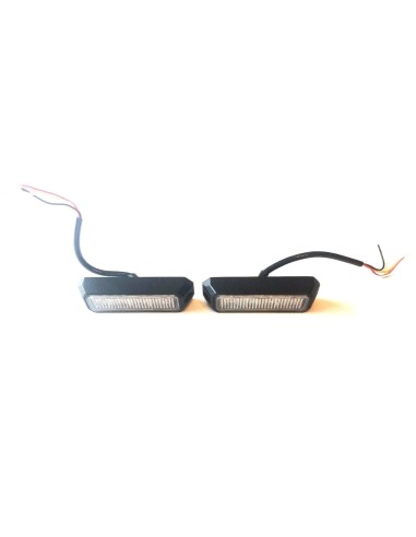 2x LED Frontblitzer Heckblitzer 95x28x19 12V 24V PKW LKW Straßenräumer R65 R10
