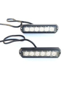 2x LED Frontblitzer Heckblitzer 128x28x19 12V 24V PKW LKW Straßenräumer Orange
