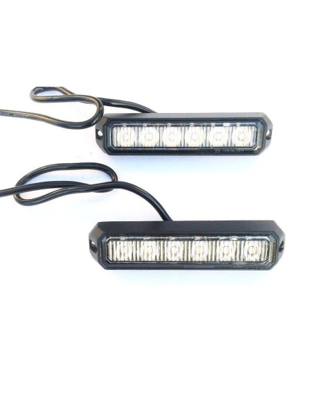 2x LED Frontblitzer Heckblitzer 128x28x19 12V 24V PKW LKW Straßenräumer Orange