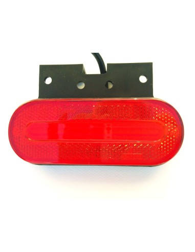 LED Umrissleuchte ROT Begrenzungsleuchte 12V 24V Seitenleuchte LKW 124x75x40 mm
