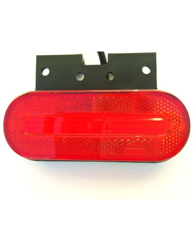 LED Umrissleuchte ROT Begrenzungsleuchte 12V 24V Seitenleuchte LKW 124x75x40 mm